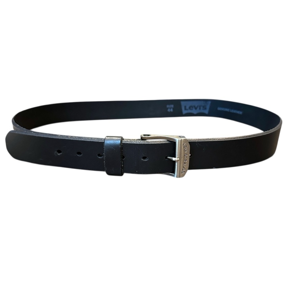Levi’s Genuine Leather 1.5” Signature Buckle Belt in Black Men’s 44